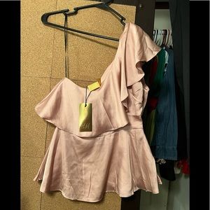 One shoulder peplum, brand new